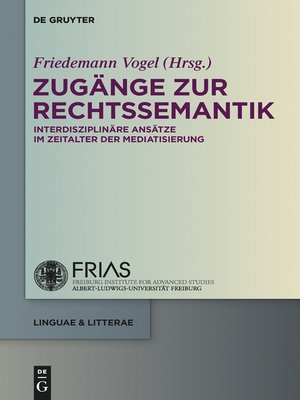 cover image of Zugänge zur Rechtssemantik